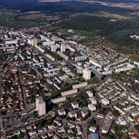 Vue aérienne de la ZUP de Chenôve (Côte-d'Or).